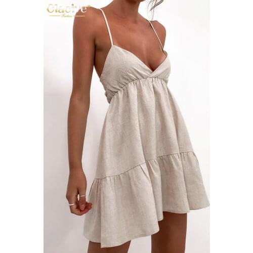 Clacive Linen Summer Dresses