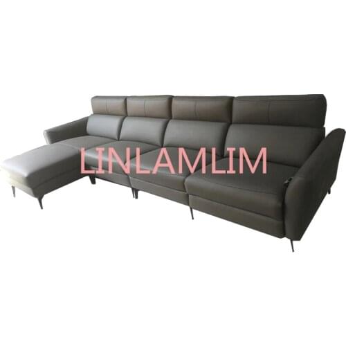 Electric recliner relax massage theater living room Sofa functional genuine leather couch L shape corner sofa Nordic modern дива