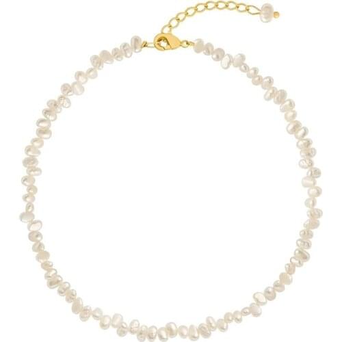 FXLRY Elegant Natural Irregular Freshwater Pearl Clavicle Necklace For Women Fashion Jewelry