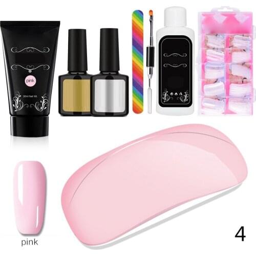 Gel Kit Nail Extension Gel UV Lamp Set Manicure Nail Salon Supplies SSwell