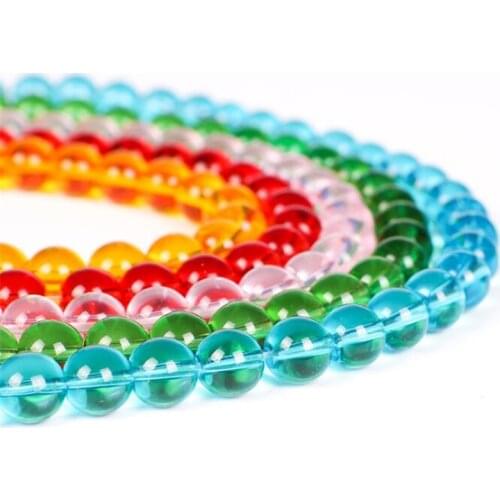 A+ 4-12mm Smooth Austria Crystal Glitter Austria Glass Beads Round Loose Beads For DIY Jewelry Making Bracelet Accessories 15