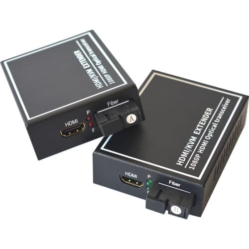 HDMI over Fiber optic Extender/Converter/Repeater, Uncompressed Full HD 1080P 60Hz,Transmitter and Receiver Kit