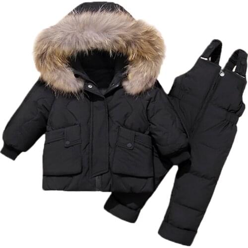 2pcs Set winter jumpsuit for children 2021 New Baby Girl clothes Kids down suit for children Boys clothes Infant snowsuit 0-3Y
