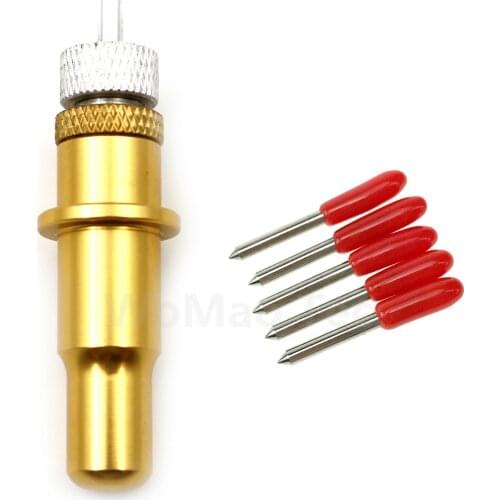 US Cutter Holder Housing+5pcs 45 degree Deep Cut Vinyl Cutter Knife Blade