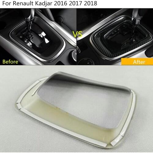Car Cover ABS Chrome Inner Shift Stall Paddles Cup Switch Knob Frame Lamp Trim 1pcs For Renault Kadjar 2016 2017 2018 2019