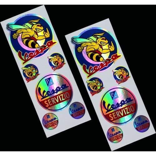 Laser Rainbow Decals For PIAGGIO VESPA GTS GTV LX LXV LT PX PRIMAVERA 50 125 150 200 250 300 300ie Decals Motorcycle Vinyl