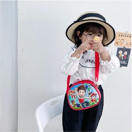 2021 New Paw Patrol Childrens Messenger Bag Student Coin Purse Fashion Princess Small Satchel Kawaii Cute Cartoon Accessory Bag