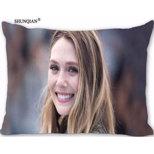New Custom Elizabeth Olsen Pillowcase Zippered Rectangle Pillow Cover Cases Size 45X35cm,40x60cm,45X75cm,50X75cm(Two sides)