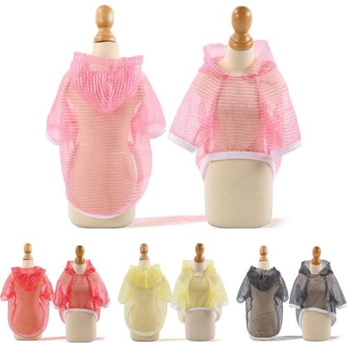 Clothing for Dogs Sun Protection Transparent Striped Cute Costumes Dog Breathable Light for Dogs Pet Sunscreen Clothes Summer