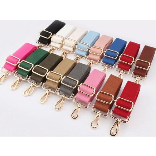 Solid Cotton Bag Strap Women Shoulder Crossbody Bag Belt Adjustable Wide Long Strap Bag Accessories Female Messenger Bag Strap
