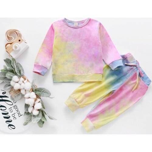 Autumn Childrens Clothes Tracksuit Pants Sweatshirt Boy Girls Long-sleeved Trousers Cotton Childrens New Born Baby Clothes Set