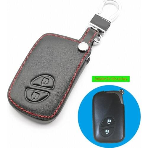 Popular Genuine Leather Key Fob Case Cover For Lexus IS250 ES240 ES350 RX270 RX350 2 Buttons Remote Control Keyless Holder