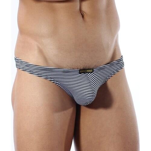 Brave Person Sexy Gay Men Underwear G-string Homme Striped Sexy Male Underwear Thong Men Mens Thong Tanga Masculina