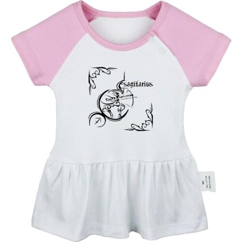 Constellation Virgo Sagittarius Pisces Capricorn Leo Tattoo Designs Newborn Baby Girls Dresses Toddler Infant Cotton Clothes