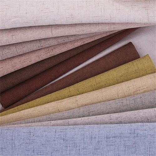 Sofa Fabric Solid Linen Fabric Material For Making Curtain Upholstery Fabrics Sewing Cushion Cover
