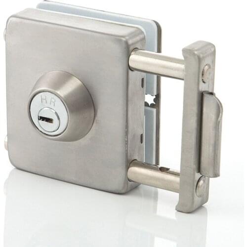 Entry Gate 10-12mm Glass Swing Push Sliding Door Lock with Keys