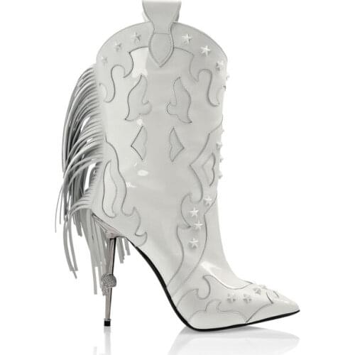 2021 Winter Runway Natural Leather Women Boots Round-Toe Fold Cowboy Increase Heels Shoes Knight Genuine Leather Chelsea Boots