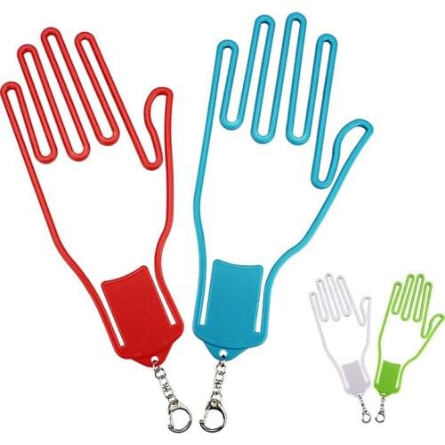 1 Pcs Golf Glove Holder With Key Chain Plastic Glove Rack Dryer Hanger Stretcher 8 Colors