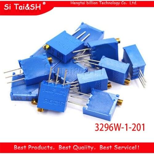 10pcs 3296W-1-201LF 3296W 200 ohm 201 3296W-1-201 3296W-201 W201 Trimpot Trimmer Potentiometer