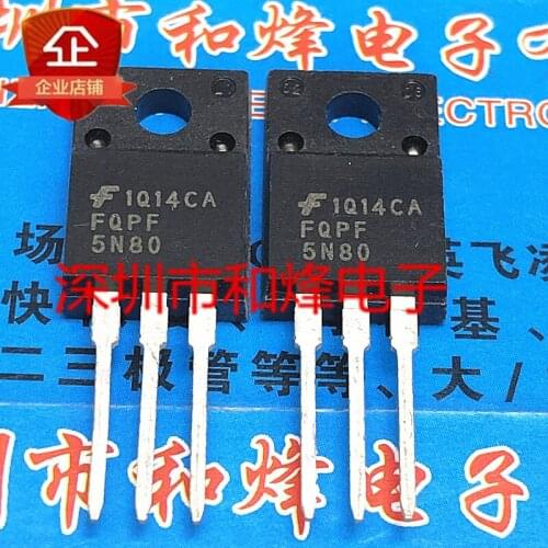 100% New&original FQPF5N80 TO-220F 800V 2.8A