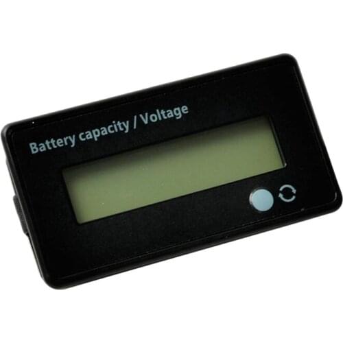 12V 24V 36V 48V Battery Meter, Battery Capacity Voltage Indicator, Lead-Acid & Lithium Ion Battery Charge Discharge Monitor, for