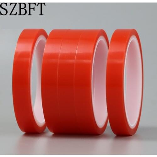 2roll 1mm Strong Acrylic Adhesive Red Film Clear Double Sided Tape Sticker for Mobile Phone LCD Pannel Display Screen Repair