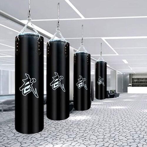 60cm/80cm/100cm/120cm PU leather hollow boxing sandbag, Thai Boxing sand bag, fitness boxing sandbag