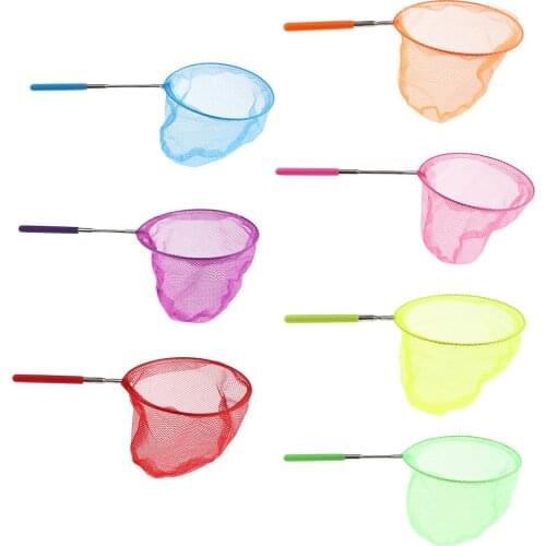 7 Colors Outdoor Extendable Insect Catching Butterfly Net Fishing Insect Net for Kids Fish Play