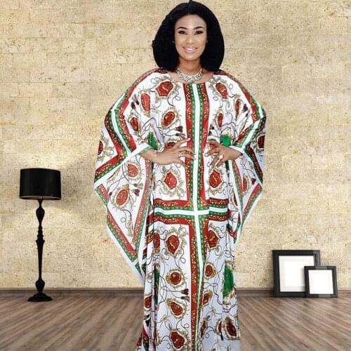 Abaya Dubai Maxi printing African Design Loose Robe Gowns Muslim Dress Lady Party European Clothes American Clothing