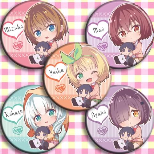 Anime Hensuki: Are You Willing to Fall in Love with a Pervert, as Long as Shes a Cutie? Kiryu Keiki Cosplay Garniture Badge Toy