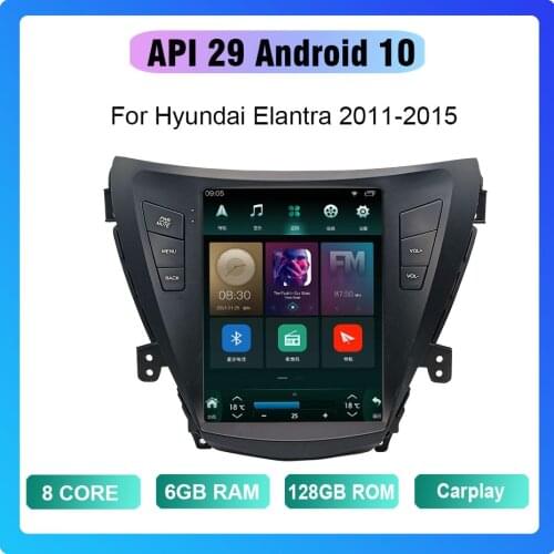 COHO For Hyundai Elantra 2011-2015 Android 10.0 Octa Core 6+128G samochodowy odtwarzacz multimedialny odbiornik Stereo Radio
