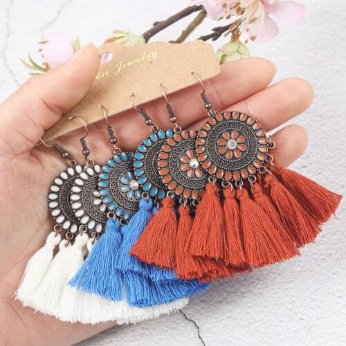 Boho Bohemia Tassel Fringe Earrings