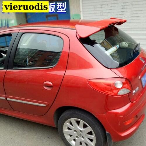 For Peugeot 206 207 Spoiler2008-2011 ABS Plastic Rear Roof Spoiler Wing Trunk Lip Boot Cover Car Styling