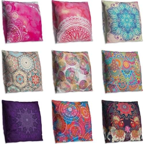 Mandala Geometric Pillow Cover Vintage Cushion Cover Pattern Pillow Cases for Pillows Flowers Cushion Covers