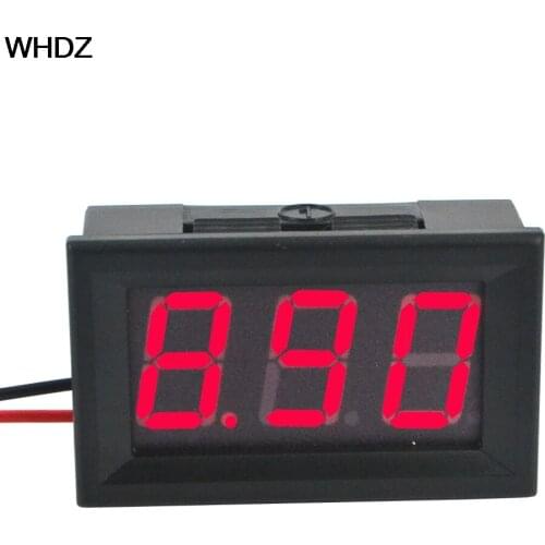 2pcs/lot Mini Two Wires Digital Voltmeter Red LED Display DC3.5-30V Voltage Meter Voltage Detector for motocycle car