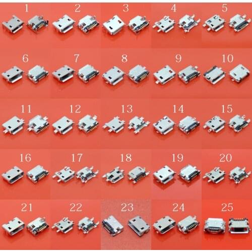 Cltgxdd 25model 5pin Tablet PC Micro USB jack socket charging port connector for Samsung Xiaomi Huawei Lenovo Moto ZTE etc 5 pin