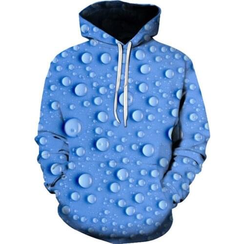 3D Printing Creative Water Drop Hoodies Streetwear Sweatshirt Men And Women Pullover Jacket Autumn Spring Boy Girl Fashion Style