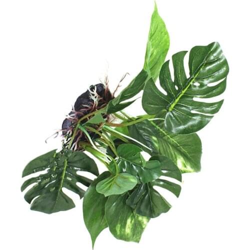 Artificial Green Fake Plastic Plant Plastic Aquarium Ornament Fish Tank Decor