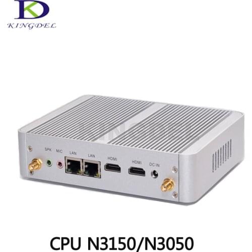 Kingdel Micro Desktop PC,HTPC,Intel Celeron N3150 Quad Core,Intel HD Graphics,Dual HDMI,4*USB 3.0, Wifi, Dual LAN Mini PC,TV Box