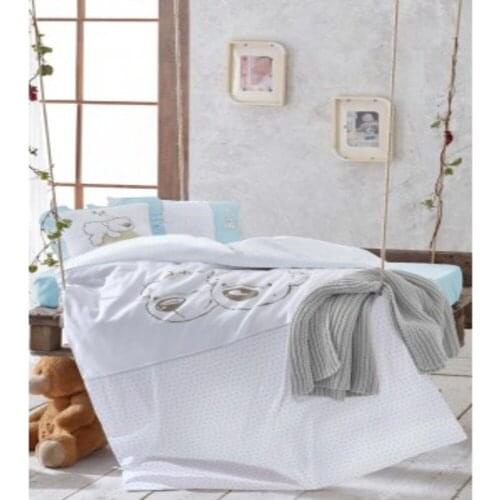 Twin Bears Baby Duvet Cover Set White Cotton Easy to Iron Our uct is made of 100% Organic Cotton 83 wire threads in 1cm2
