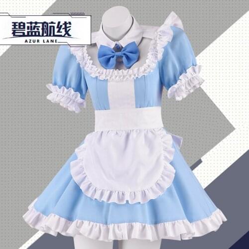 Anime Azur Lane Emile Bertin Maid Outfit Suit Uniform Party Dress Cosplay Costume Women Halloween Carnival Free Shipping 2021New