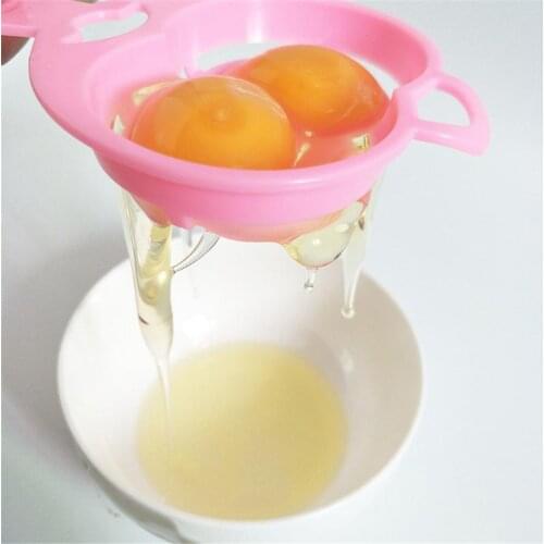 Creative Double-Hole Egg White Yolk Separator Heart Shape Filtering Tool For Kitchen Bakery