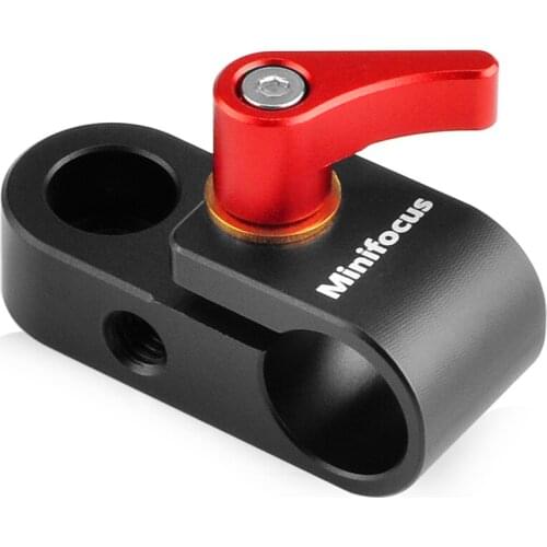 Minifocus Single 15mm Pole Clamp Mount Rod Clamp for Camera Plate/Cage/Handle for Rod Extension