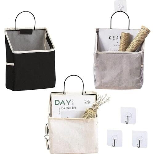 Wall Hanging Storage Caddy Bag Book Shelves For Wall Over The Door Pouch Closet Organizer For Bedroom Bathroom Kitchen