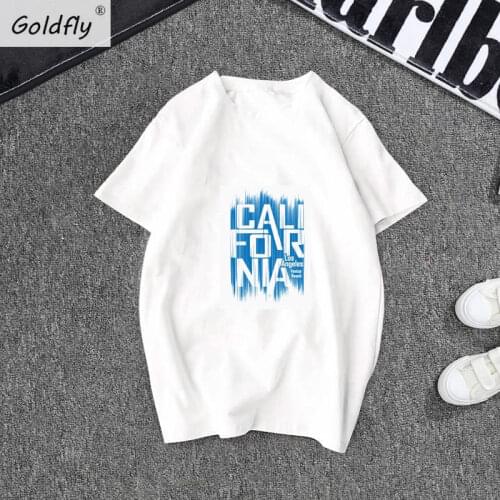 New Cotton Tshirt California surf Print Short Sleeve Tops & Tees Fashion Casual Couple T Shirt