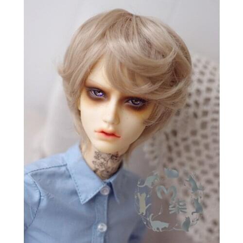 New 1/3 8-9inch 20-21cm 1/4 7-8inch Flaxen Color Handsome Short Wig BJD SD MSD Doll Wig