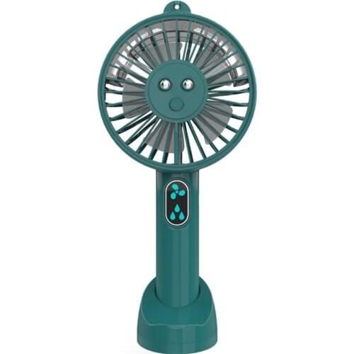 M7DF Portable Spray Fan Mini Handheld Humidifier Fan With Battery 3 Speed USB Cable Powered for Travel Office Room Household