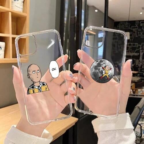 One-Punch Man Anime Phone Case Transparent For Xiaomi Redmi Note 7 7A 8 8T 9 9A 9S 10 K30 Pro Ultra transparent art cell cover