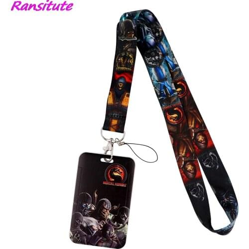 Ransitute R2112 Cartoon Figure Fashion Lanyard ID Badge Holder Bus Pass Case Cover Slip Bank Credit Card Holder Strap Cardholder