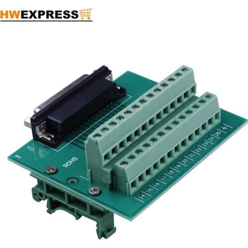 DB25 non welding joint relay cable terminals in parallel male and female head C45 rail bracket PCB servo